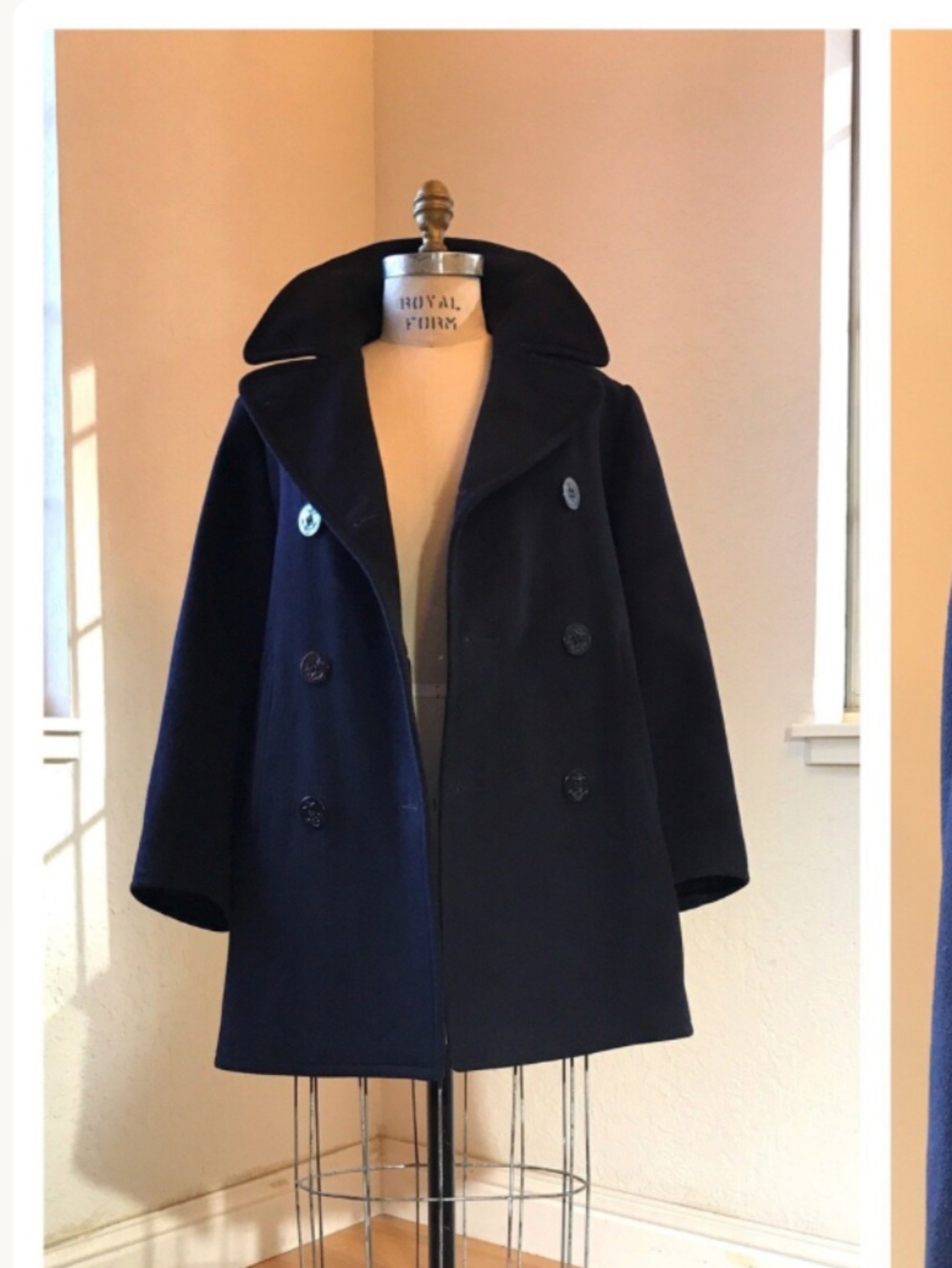 1960s Authentic US Navy Peacoat, Small